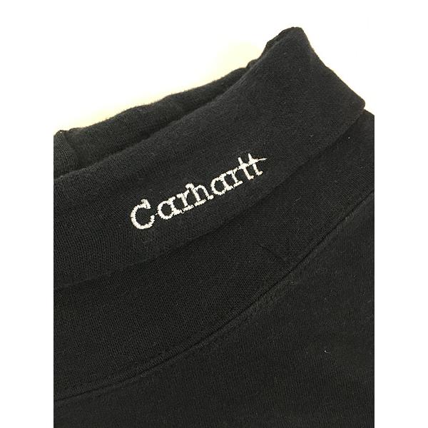 古着 90s Carhartt ワンポイント 刺しゅう タートルネック 長袖 T