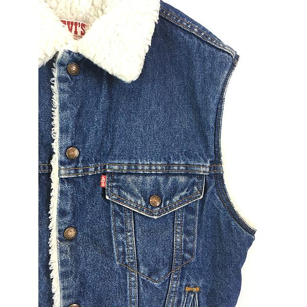 古着 80s USA製 Levi's 60511-0218 濃紺 デニム ボア