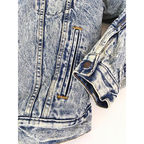 古着 80s USA製 Levi's ハンド ポケット付 ケミカル デニム ボア