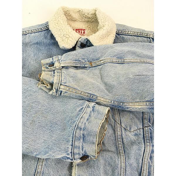 ナ*オ様 Levi's デニムジャケット USA製 42サイズ 80年代 古着 80s USA製 Levi's ハンド ポケット付 ブルー デニム ボア