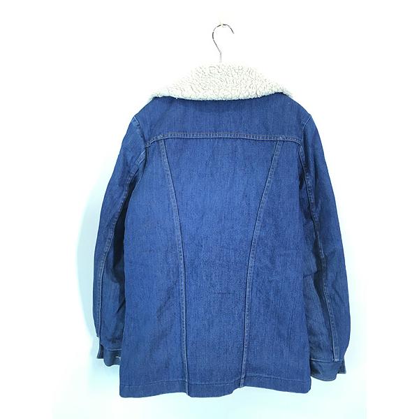 古着 70s USA製 Wrangler 「Wrange Coat」 濃紺 デニム ボア ランチ