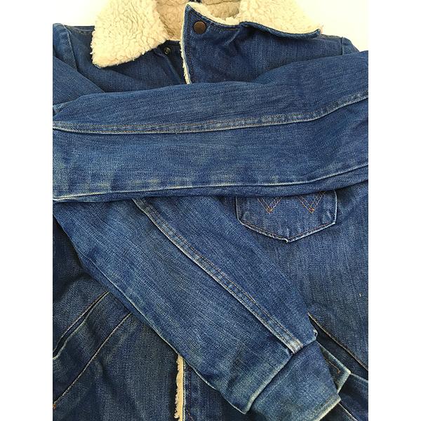 古着 70s USA製 Wrangler 「Wrange Coat」 濃紺 デニム ボア ランチ