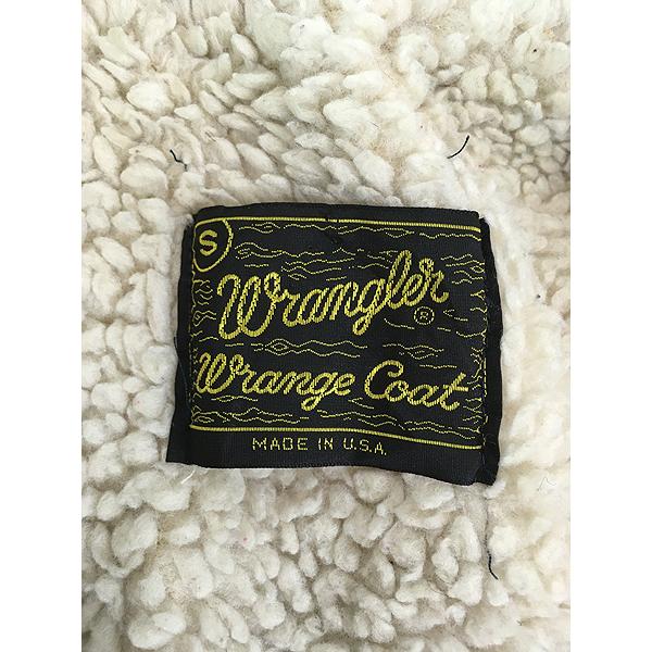 古着 70s USA製 Wrangler 「Wrange Coat」 濃紺 デニム ボア ランチ