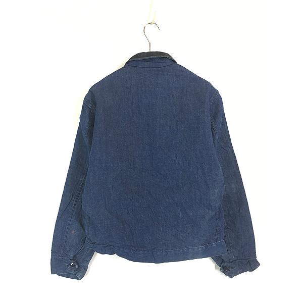 古着 70s Sears Work Leisure 濃紺 デニム ブランケット ジップ 古着 70s Sears Work Leisure 濃紺 デニム ブランケット ジップ