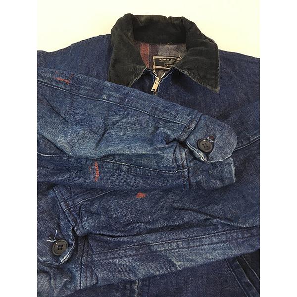 古着 70s Sears Work Leisure 濃紺 デニム ブランケット ジップ 古着 70s Sears Work Leisure 濃紺 デニム ブランケット ジップ