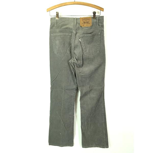 古着 80s USA製 Levi's 517-1555 グレー コーデュロイ パンツ コーズ