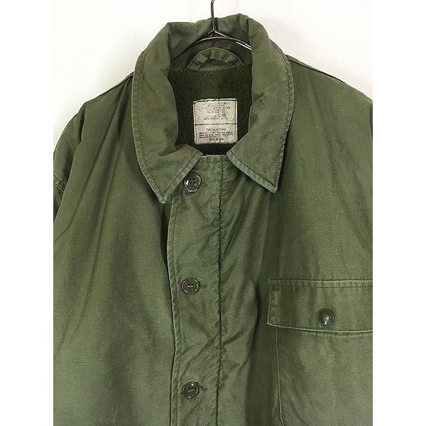 米軍実物★80s A-2デッキジャケット ビンテージ ミリタリーUSN NAVY 古着 80s 米軍 US NAVY ミリタリー A-2 デッキ ジャケット XL - 古着