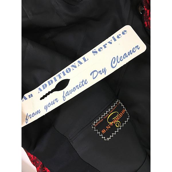 古着 80s SHERMAN'S フラワー フローラル サテン ショールカラー