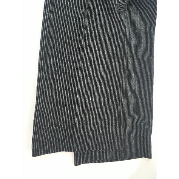 古着 80s ブラック × ホワイト ピン ストライプ ウール スラックス パンツ ストレート W31 L30 美品!! 古着 80s ブラック × ホワイト ピン ストライプ ウール スラックス