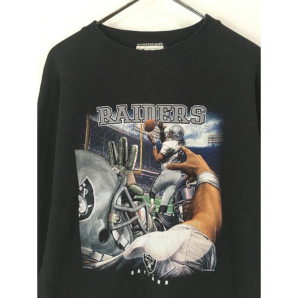 古着 90s USA製 Oakland Raiders レイダース グラフィック スウェット