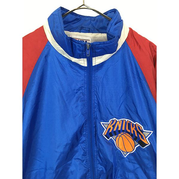 古着 90s NBA New York Knicks クレイジー ナイロン ジャケット L