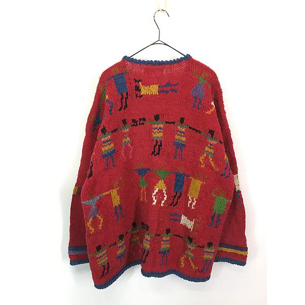 古着 90s AMANO ボリビア製 人柄 総柄 カラフル ポップ ヘビー 古着 90s AMANO ボリビア製 人柄 総柄 カラフル ポップ ヘビー