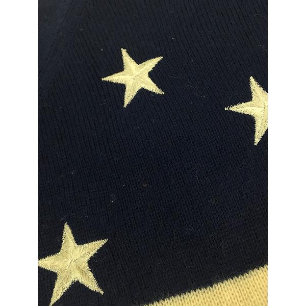 古着 80s Obermeyer USA 星条旗 フラッグ パターン ウール ニット  