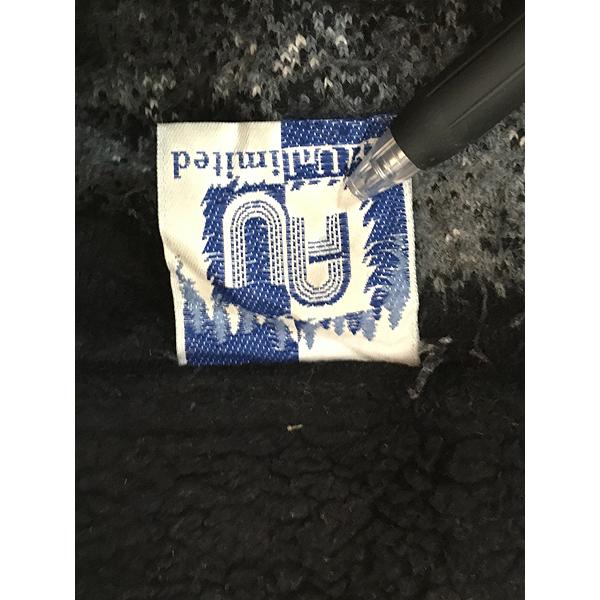 古着 90s USA製 Art Unlimited オオカミ ウルフ 総柄 ジップアップ