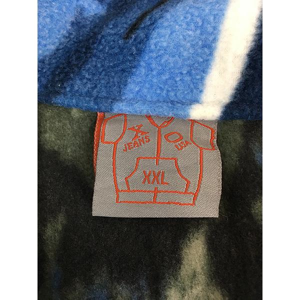 古着 オオカミ ウルフ 総柄 フリース ジャケット L : 古着屋ドラセナ