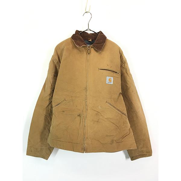 古着 80s USA製 Carhartt 裏地 ストライプ ブランケット ブラウン