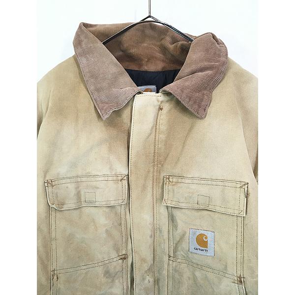 古着 90s USA製 Carhartt ブラウン ダック パデット