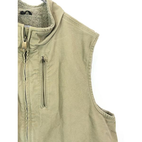古着 Carhartt 裏ボア ベージュ ダック ハイネック ベスト XL : 古着屋