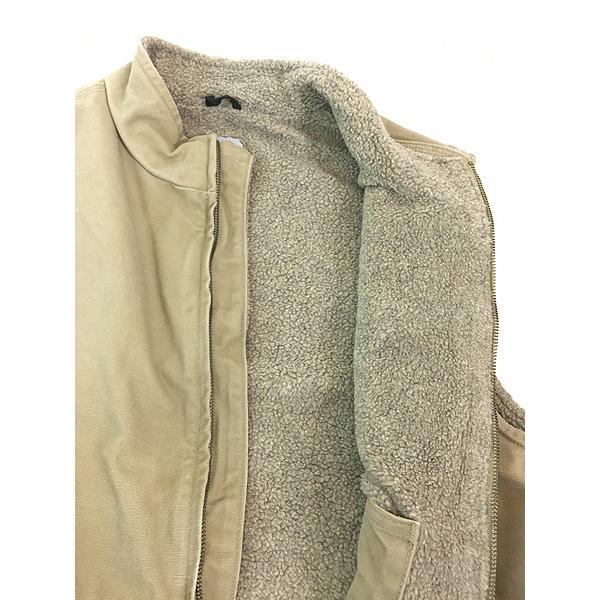 古着 Carhartt 裏ボア ベージュ ダック ハイネック ベスト XL : 古着屋