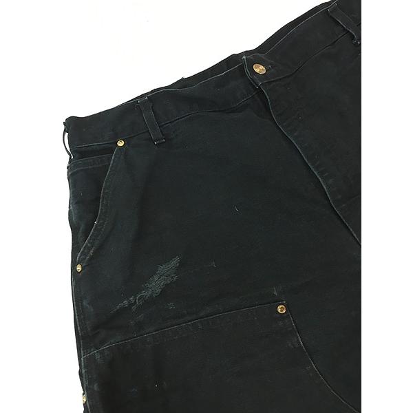 古着 90s USA製 Carhartt ブラック ダック Wニー クラッシュ