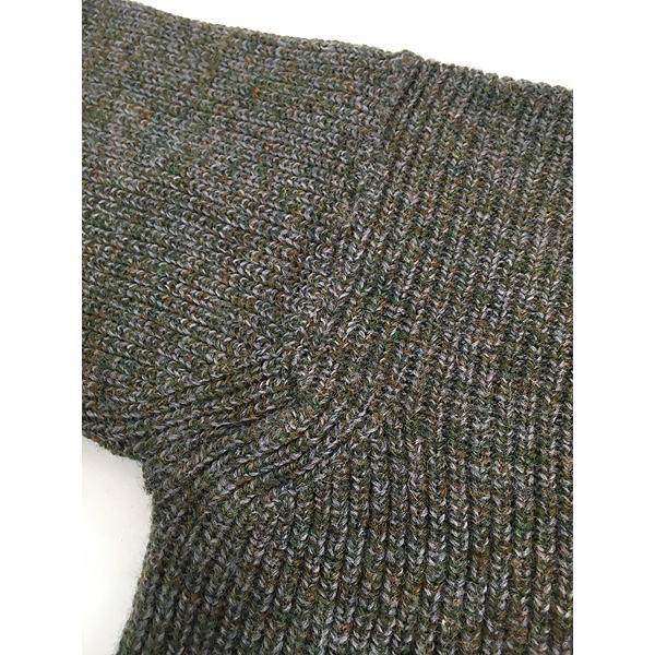 古着 00s Scotland製 Barbour 畦編み ローゲージ ヘビー ウール ハーフ