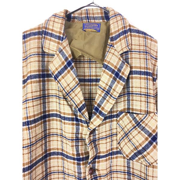 古着 70s Pendleton レトロ チェック ウール テーラード