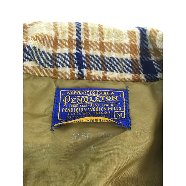 古着 70s Pendleton レトロ チェック ウール テーラード ジャケット M