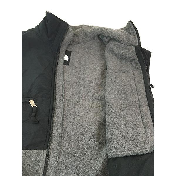 古着 90s USA製 TNF The North Face デナリ フリース ベスト 黒×グレー