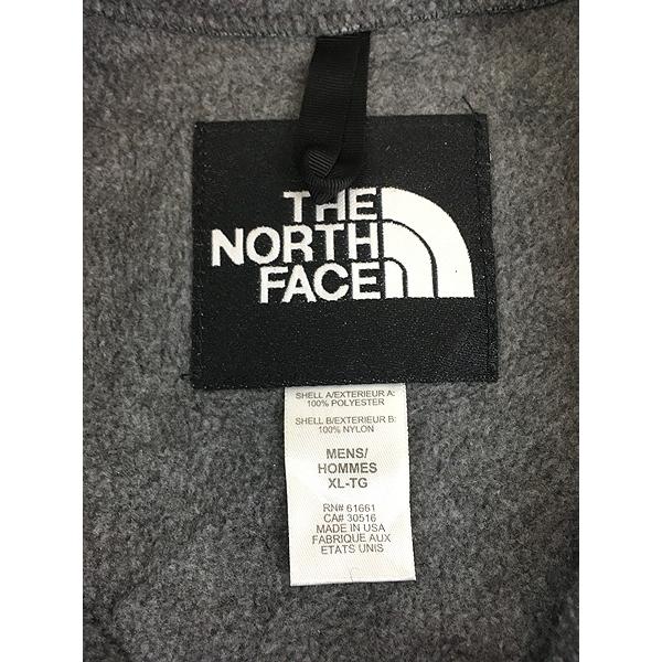 古着 90s USA製 TNF The North Face デナリ フリース ベスト 黒×グレー