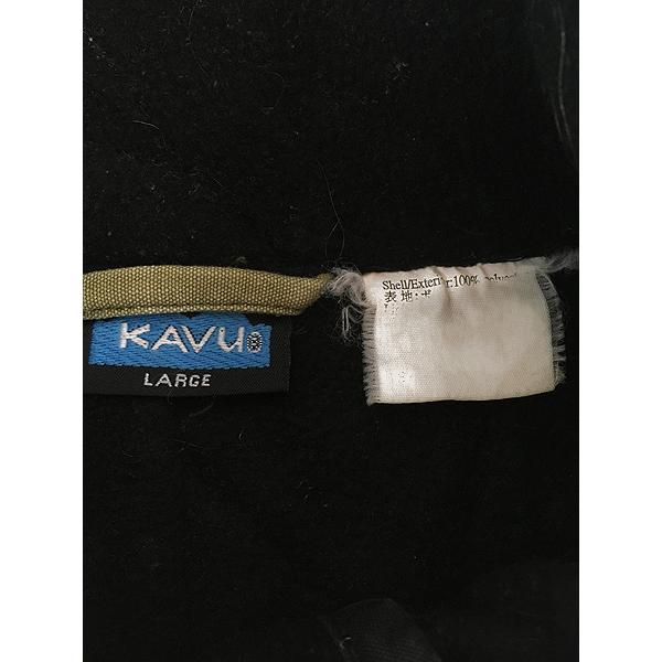 古着 KAVU コットン キャンバス × フリース バイカラー ジャケット L