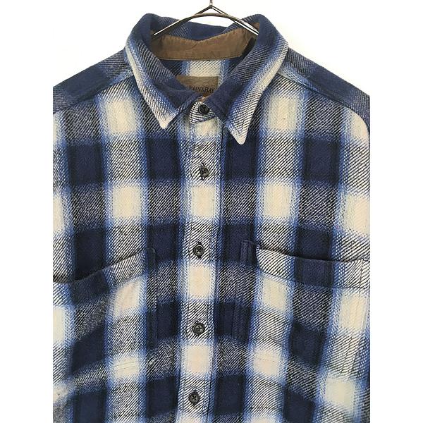 古着 00s St John's Bay ブルー オンブレ シャドー チェック 古着 00s St John's Bay ブルー オンブレ シャドー チェック