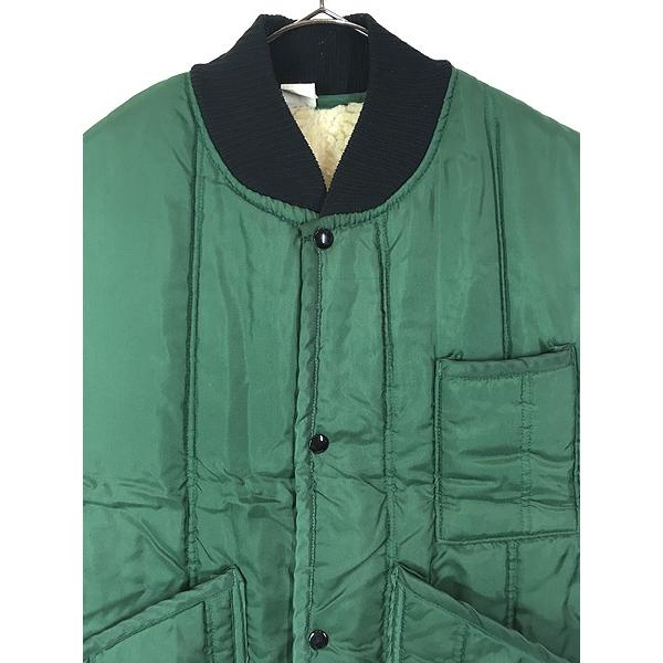 古着 80s ボア フリース ライナー ナイロン キルティング ワーク