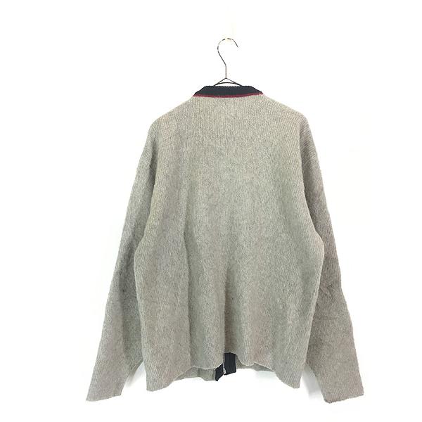 古着 60s Pennleigh 3tone フルジップ シャギー モヘア ウール ニット