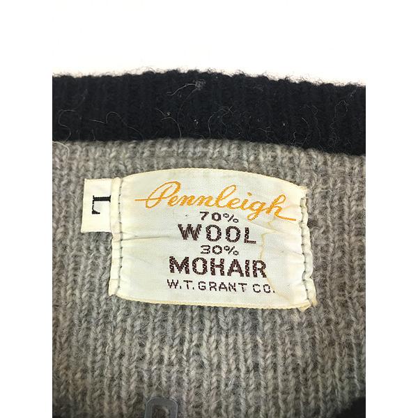 60s USA製 Pennleigh アクリルニットカーディガン ブラック L 60s USA製 Pennleigh アクリルニットカーディガン ブラック L 超希少