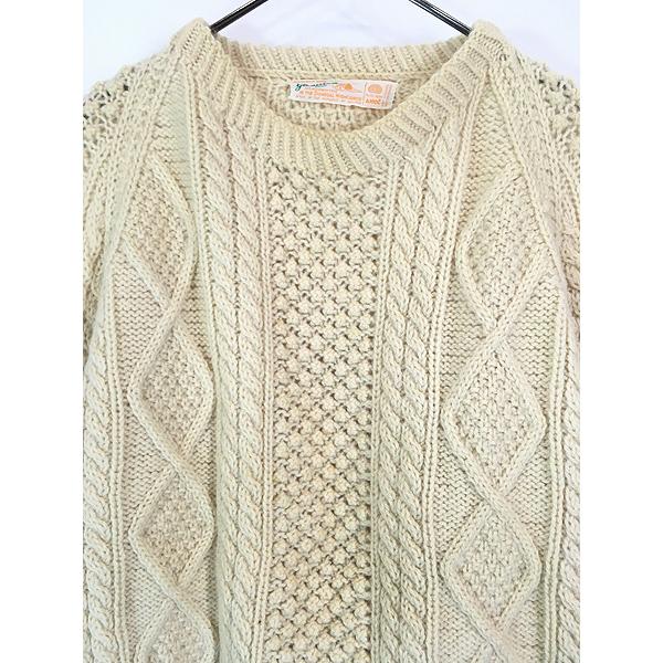 古着 70s Ireland製 glenainn ポップコーン アラン フィッシャーマン 