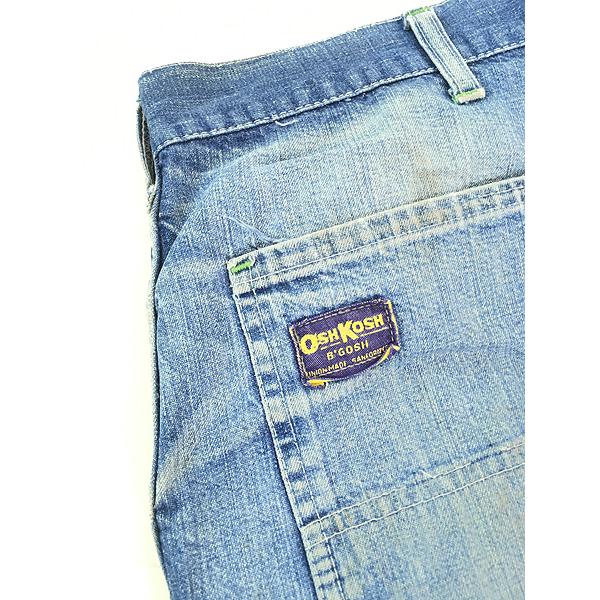 古着 60s USA製 Oshkosh B'gosh 縦落ち インディゴ デニム 古着 60s USA製 Oshkosh B'gosh 縦落ち インディゴ デニム