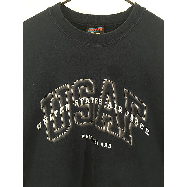 古着 80s USA製 Soffe 「USAF」 ミリタリー リバース タイプ ヘビー 