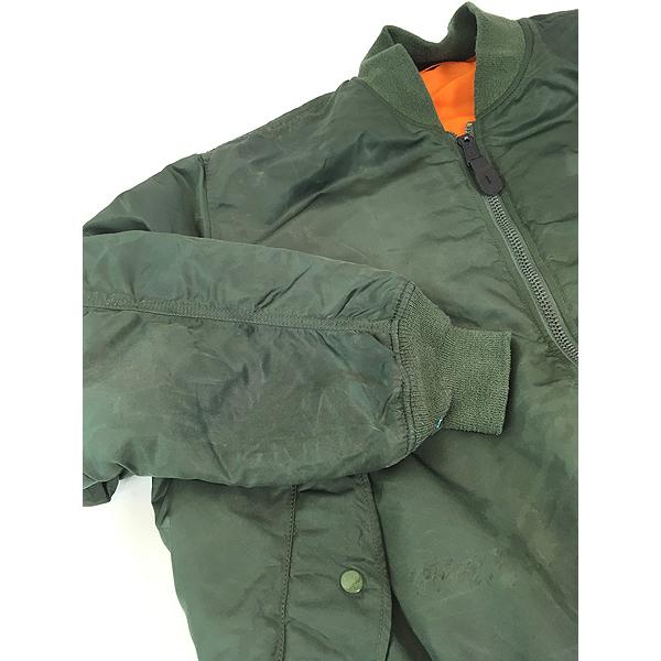 USA製　80年代軍物アルファMA-1リバーシブルナイロンフライトJKT M 古着 80-90s ALPHA MA-1 ミリタリー リバーシブル フライト