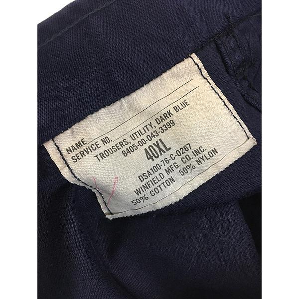 古着 70s 米軍 US NAVY 「Utility Dark Blue」 ミリタリー ステンシル ネイビー ベイカー パンツ フレア ミント!! W36 L30 古着 70s 米軍 US NAVY 「Utility Dark Blue」 ミリタリー ステンシル