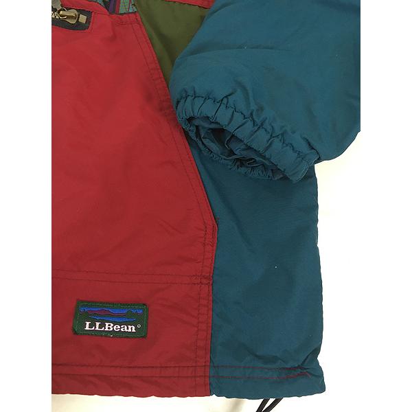 古着 90s USA製 LL Bean チロリアン テープ 高性能 3M パデッド クレイジー アノラック パーカー XL位 古着 90s USA製 LL Bean チロリアン テープ 高性能 3M パデッド
