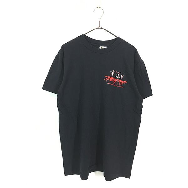 古着 90s USA製 Budweiser RED WOLF オオカミ ウルフ 両面 古着 90s USA製 Budweiser RED WOLF オオカミ ウルフ 両面