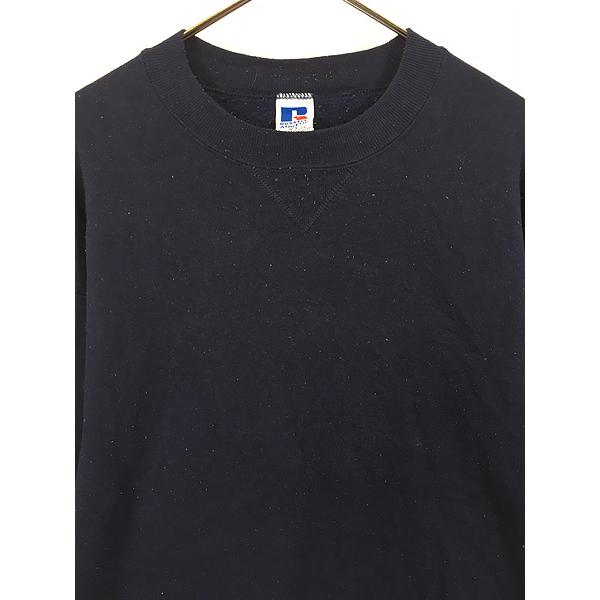 古着 90s USA製 Russell 無地 ソリッド 前V セットイン スウェット