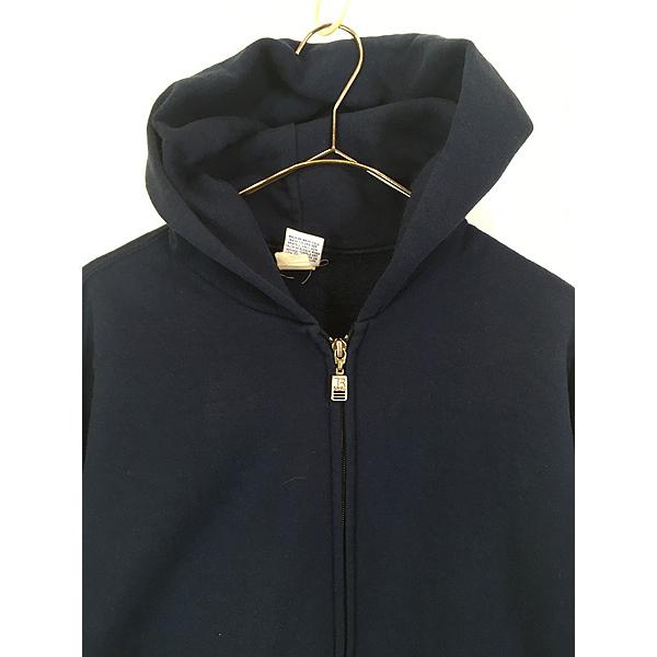 古着 90s Russell 無地 ソリッド セットイン スウェット ジップ