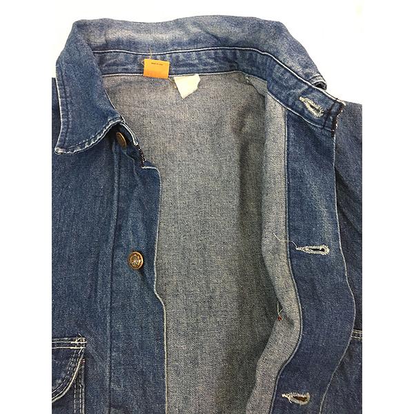 激レア一点物【ジップ・スティーブンソン】50'sBIG BENデニムカバーオール 古着 70s USA製 BIG BEN 濃紺 デニム ワーク カバーオール ジャケット