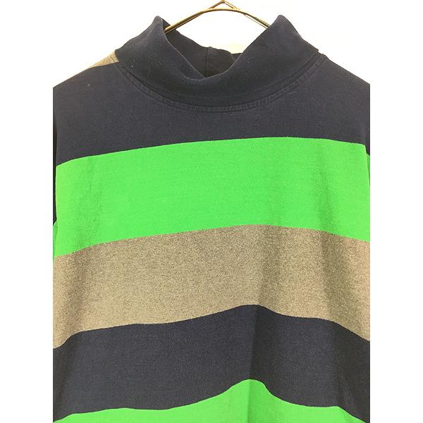 古着 90s USA製 GAP 太ピッチ ワイド ボーダー 100% 天竺コットン 