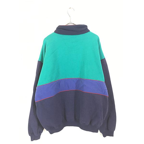 古着 80s Eddie Bauer クレイジー パターン ハーフジップ プルオーバー 