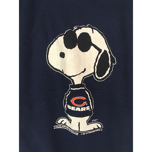 古着 80s USA製 Snoopy スヌーピー NFL Chicago Bears ベアーズ 