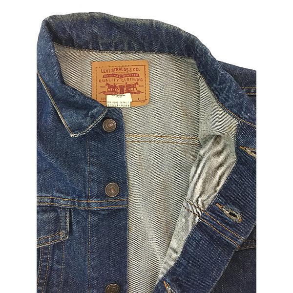 古着 00s Levi's 57511-0289 濃紺 ブルー デニム トラッカー ジャケット Gジャン XXL 古着 00s Levi's 57511-0289 濃紺 ブルー デニム トラッカー