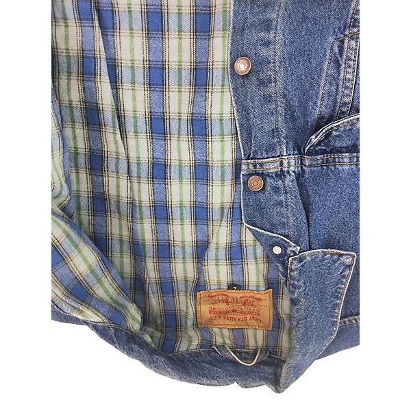 古着 90s USA製 Levi's 70699-0289 デカタグ チェック ライナー デニム