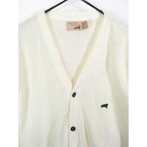 昭和レトロ リアルファー キツネ カーディガン　ヴィンテージ　アンティーク　古着 中古・古着通販】maison kitsune (メゾンキツネ) フォックスヘッド